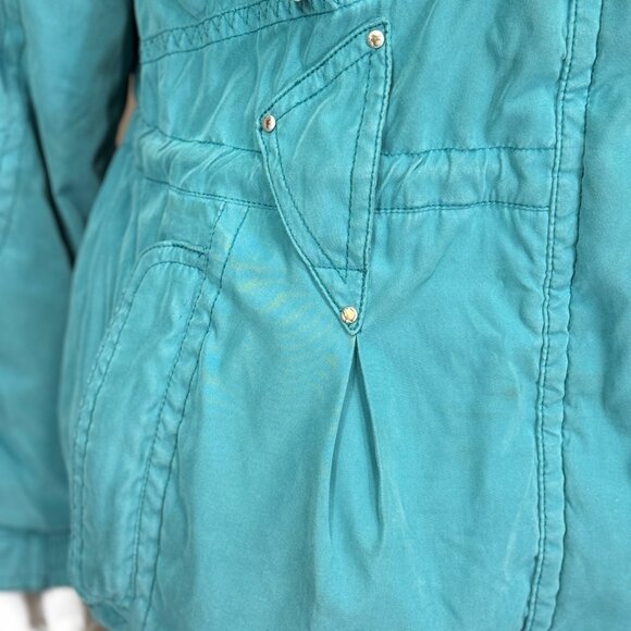 Tyrolia Ski Jacket Women’s L Teal Hooded Insulated 80s Retro Alpine Winter - Picture 11 of 16